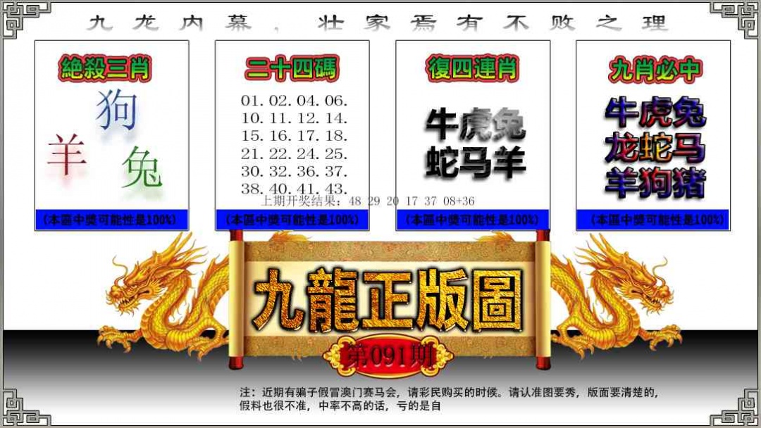 091期九龙正版图[图]